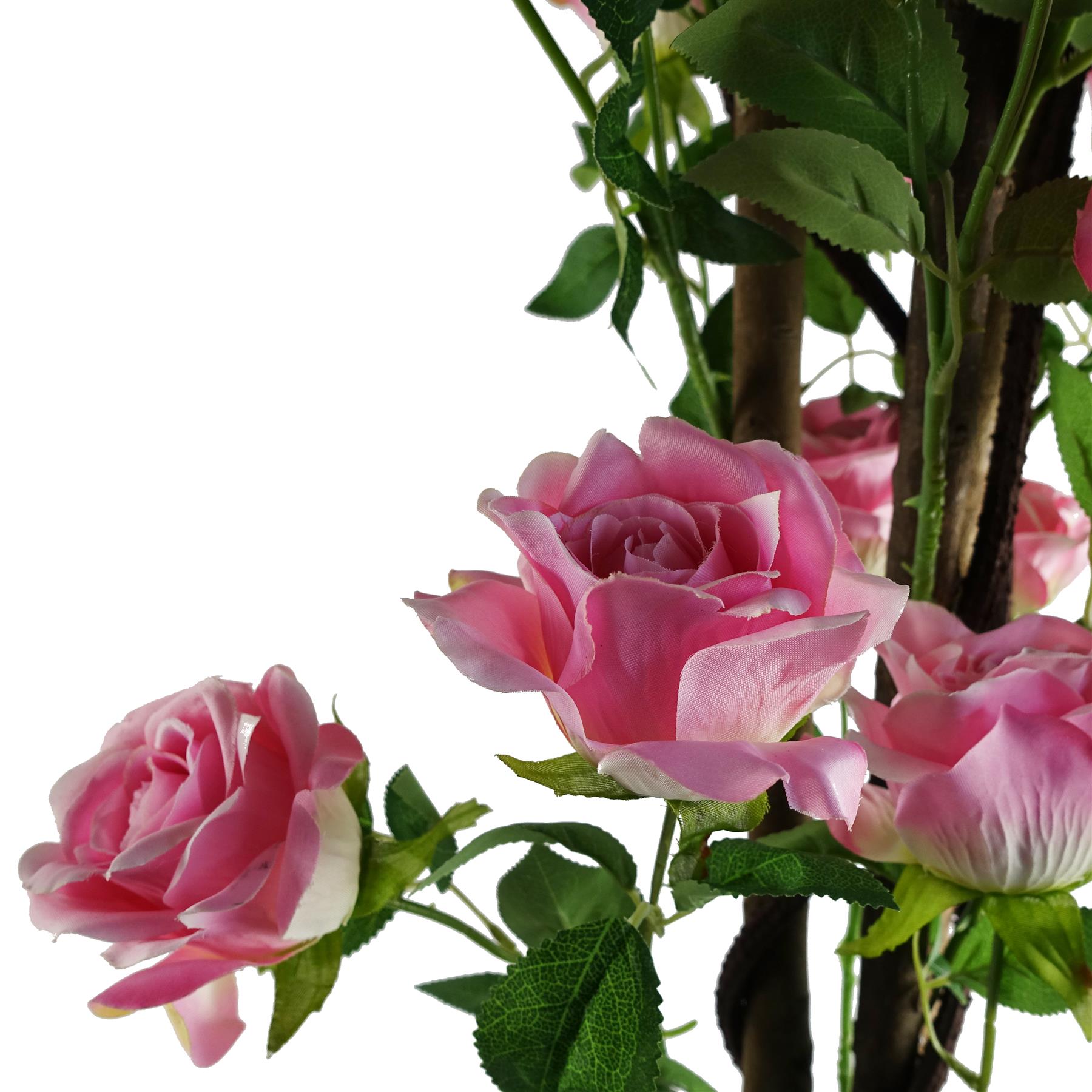 150cm Artificial Pink Rose Tree – image 2