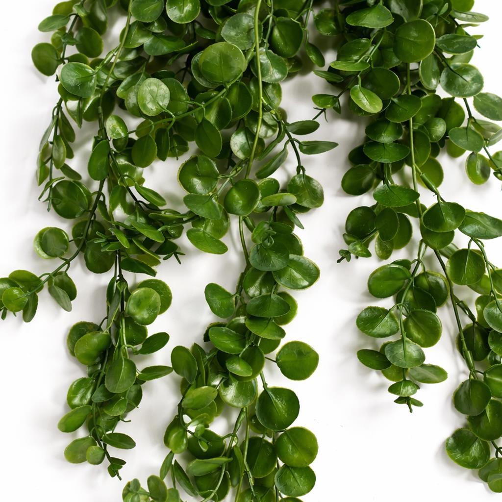 75cm Artificial Trailing Round Leaf Foliage Plant Classic Gloss Green – image 4