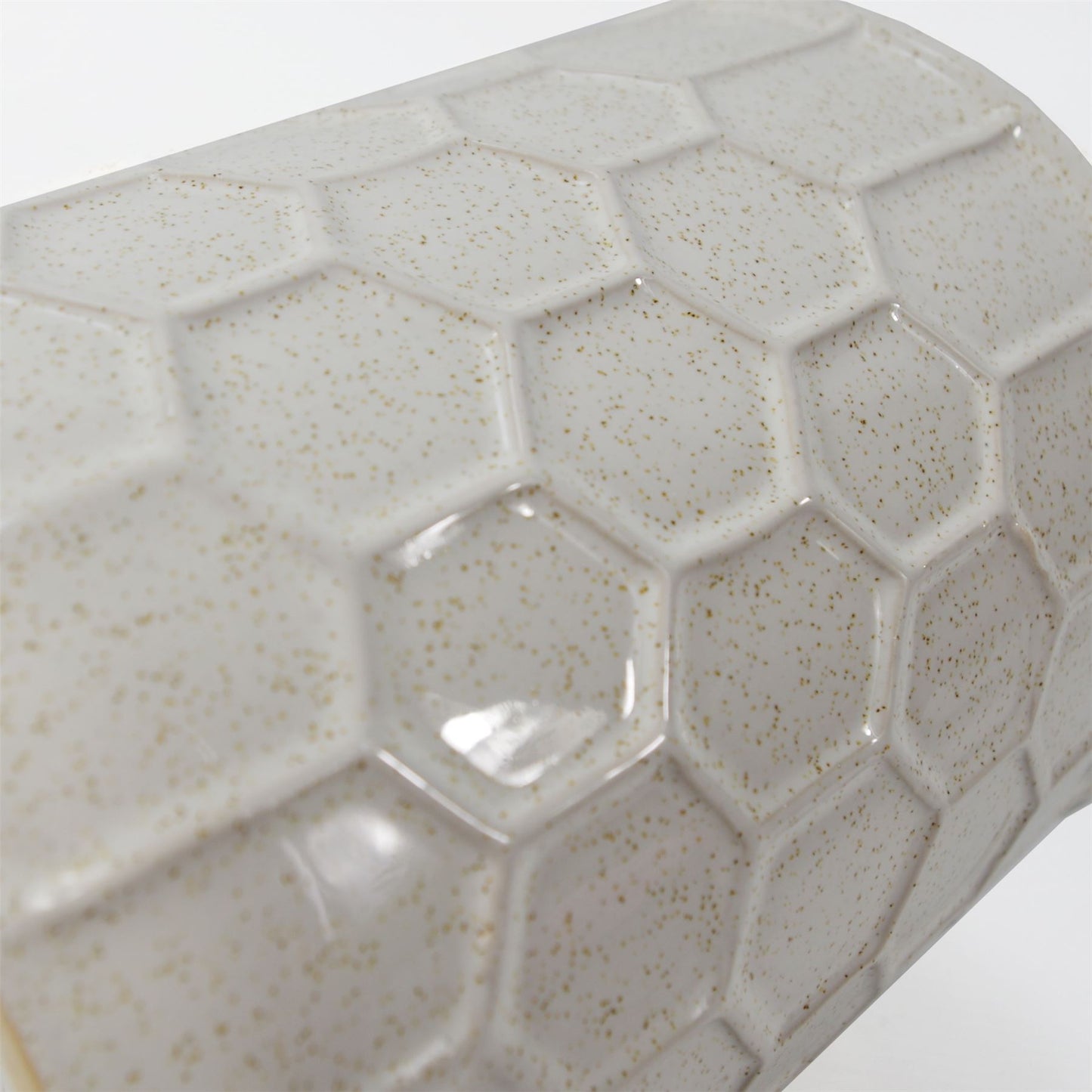 16cm White Honeycomb Ceramic Planter – image 3