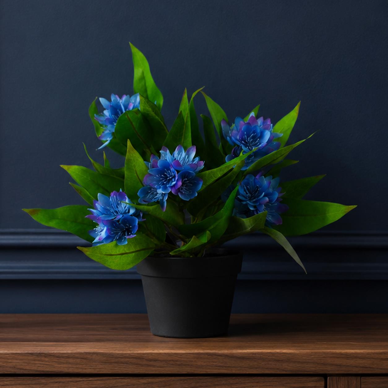 18cm Artificial Freesia Plant Blue Flowering – image 3