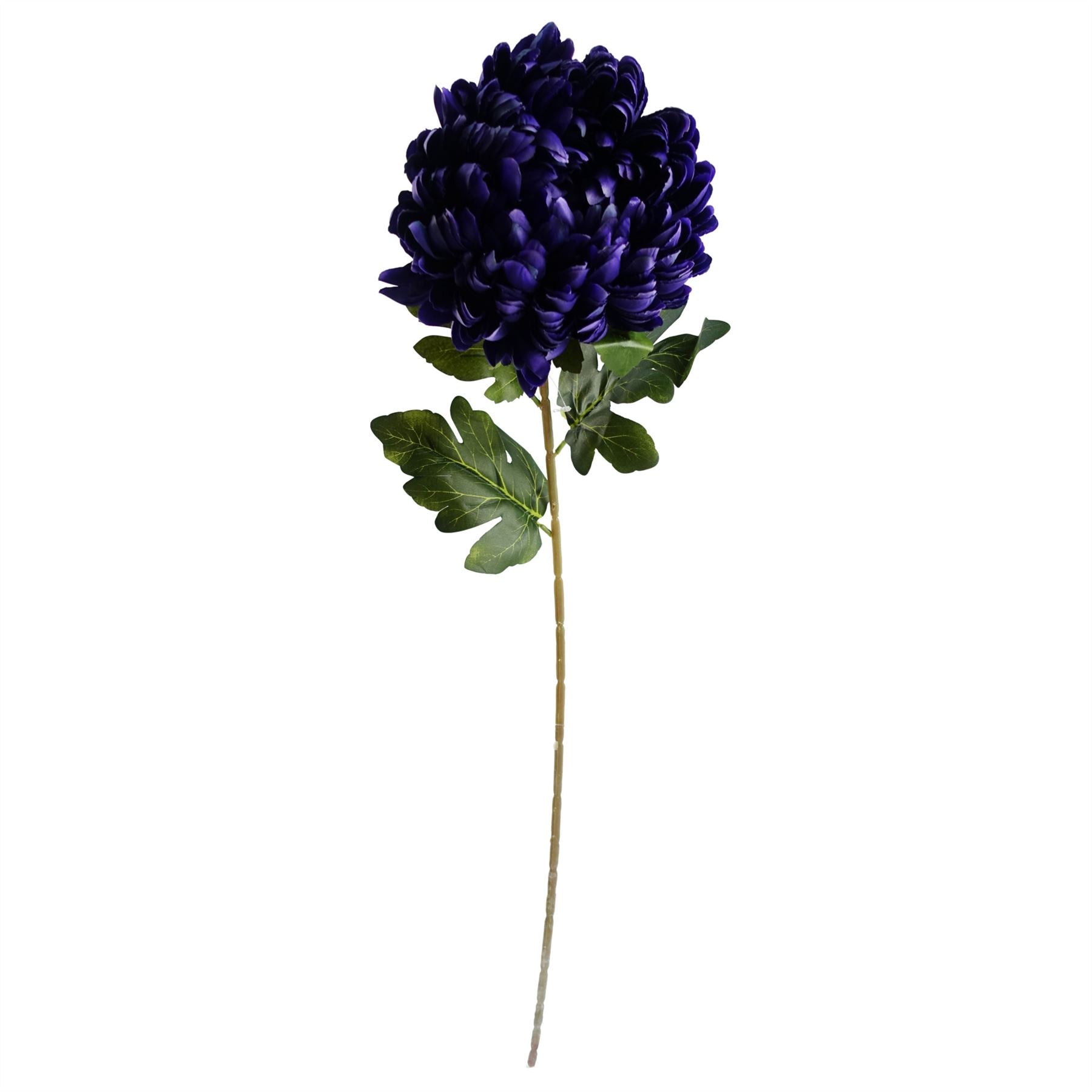 80cm Artificial Purple Chrysanthemum Arrangement Glass Vase – image 3