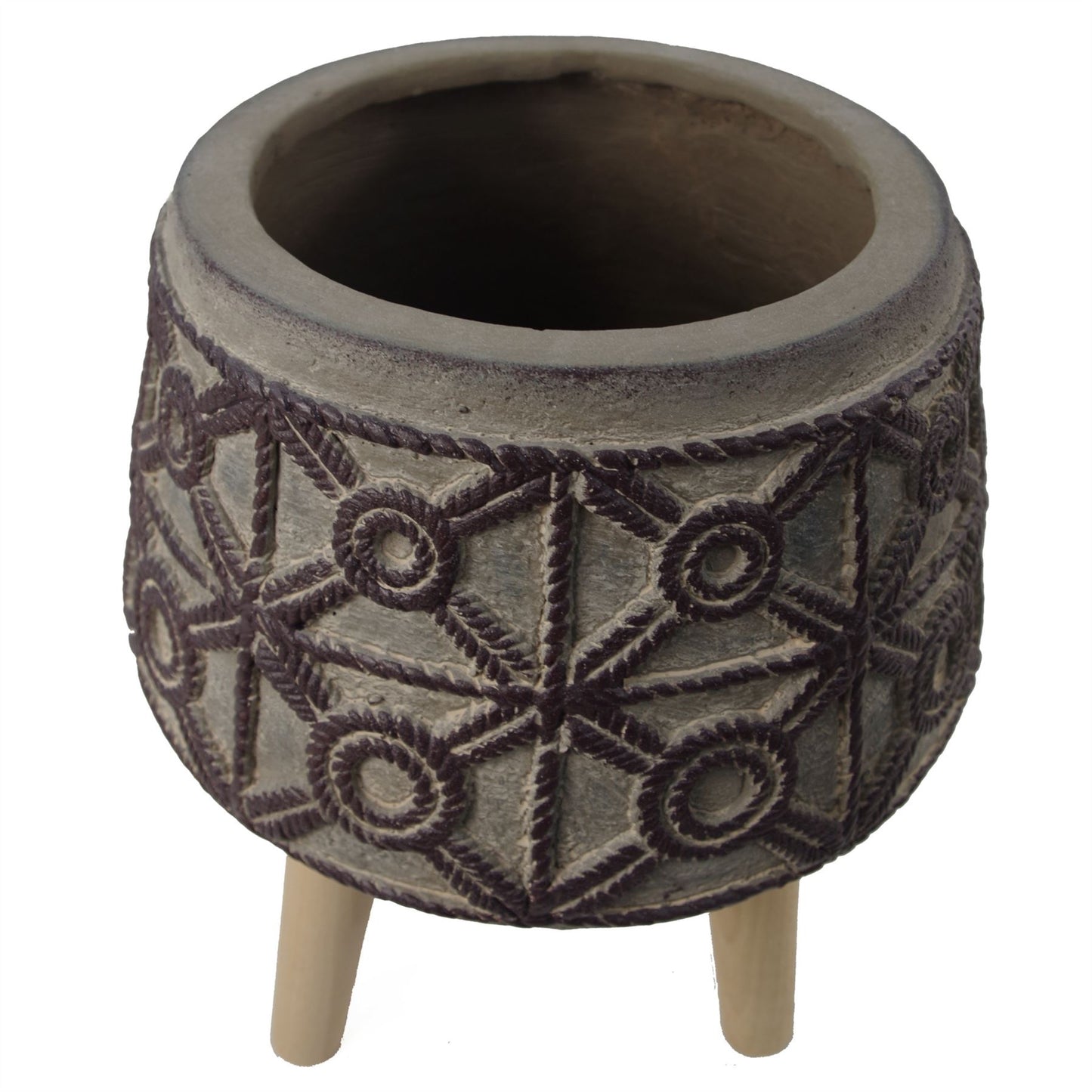 36cm x 26cm Rope Effect Composite Large Planter – image 5