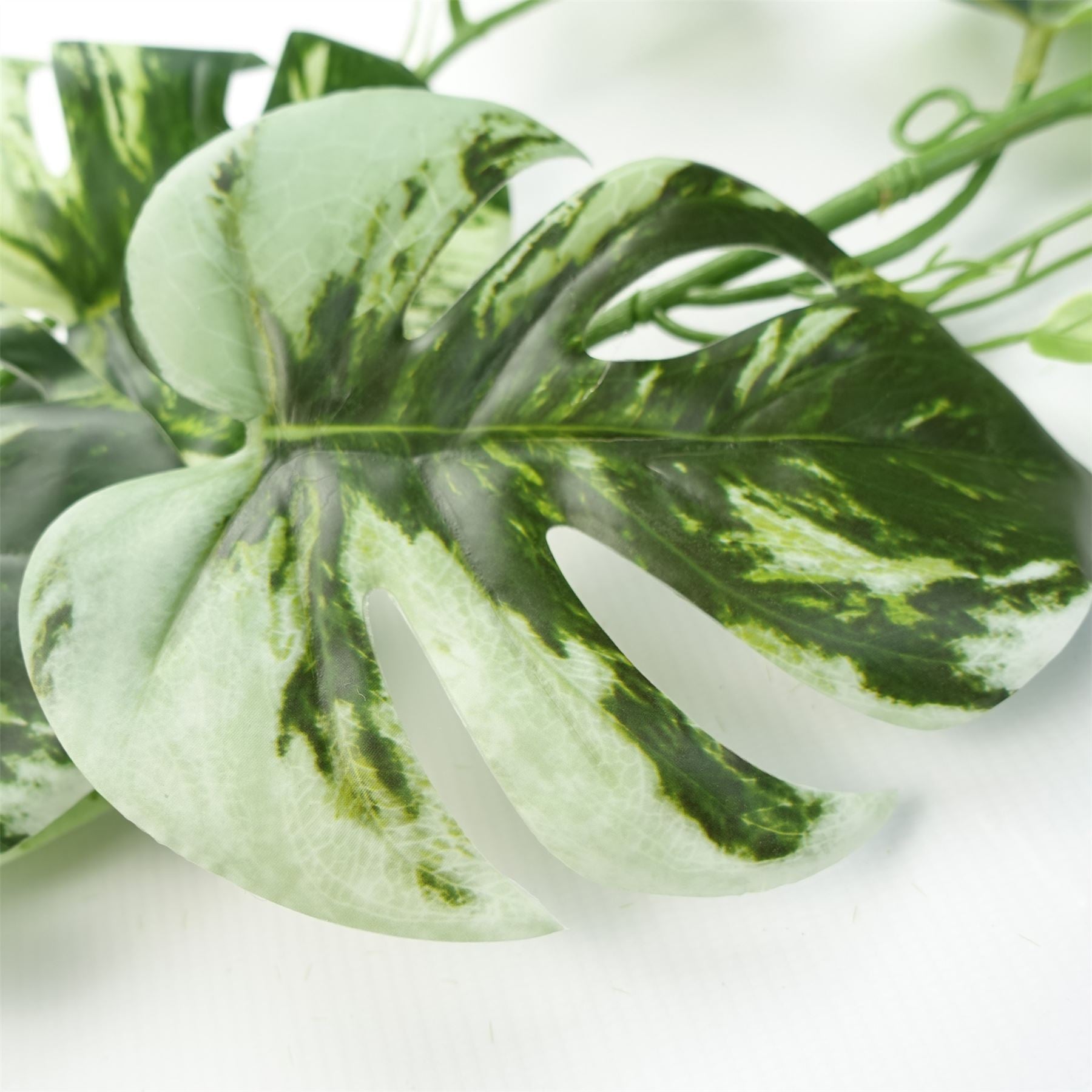 180cm Artificial Hanging Trailing Variegated Monstera Plant – image 3