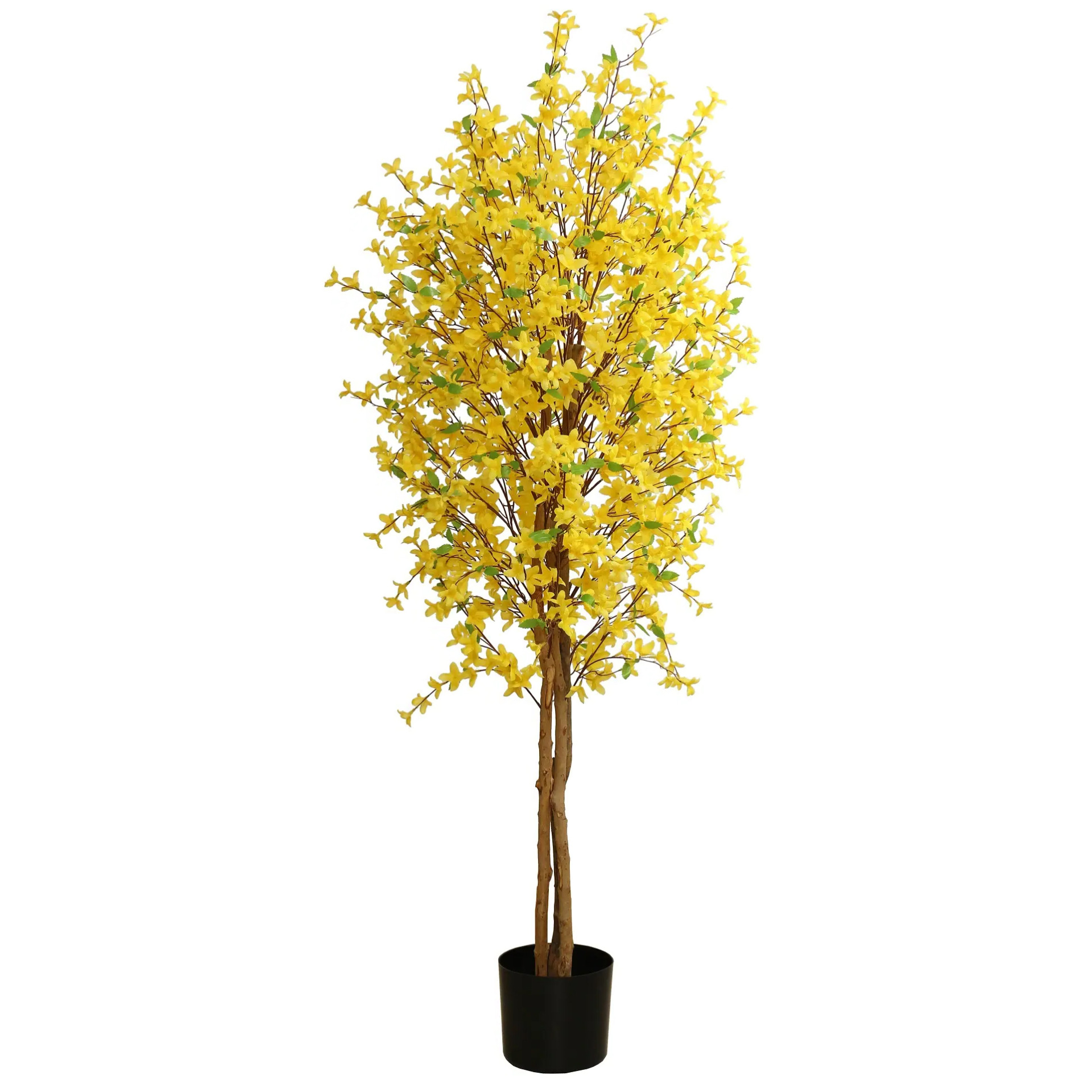 150cm Artificial Forsythia Tree Yellow Blossom Leaf Design Wholesale