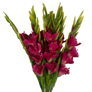 Pack of 6 x 115cm Artificial Pink Gladioli Stem