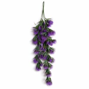 75cm Artificial Purple Thistle Trailing Hanging Plant Faux Floral