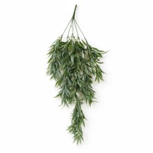 80cm Italian Ruscus Hanging Plant with Realistic Foliage - Sage Green