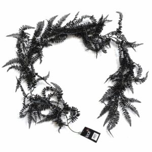 180cm Black Artificial Fern Garland Hanging Foliage Decoration