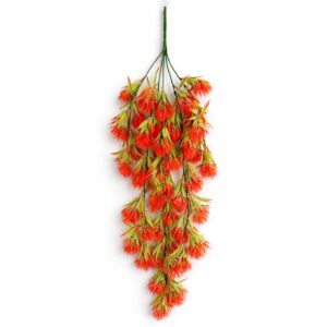 75cm Artificial Red Thistle Trailing Hanging Plant Faux Floral