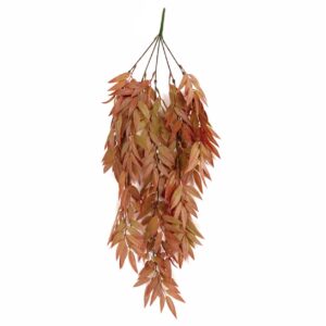 75cm Artificial Trailing Foliage Plant Dusty Orange Hanging Faux Greenery