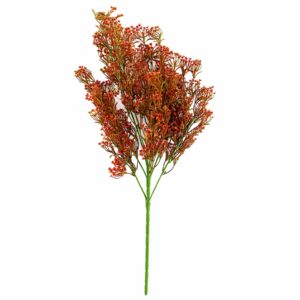 75cm Artificial Coral Berry Spray Bush Stem