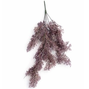 80cm Artificial Dusky Purple Coral Fern Trailing Plant Decorative Hanging Foliage