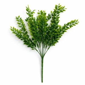 32cm Artificial Boxwood Style Foliage Spray Stem – Faux Green Leaf Bush