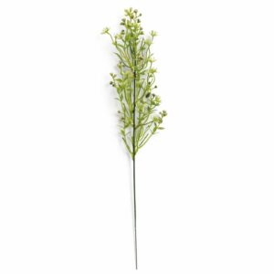 48cm Artificial Wild Berry Blossom Spray Stem – Faux Green Floral Filler